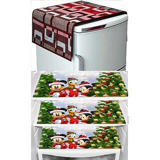 REVEXO Refrigerator Cover (Width: 20 cm, Multicolor)