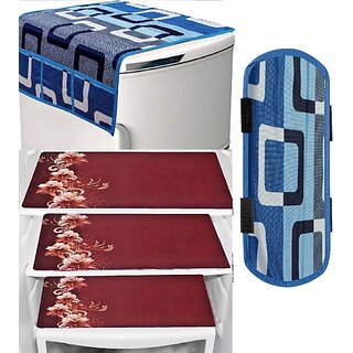 REVEXO Refrigerator Cover (Width: 98 cm, Multicolor)