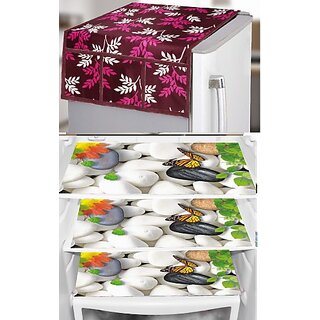 REVEXO Refrigerator Cover (Width: 20 cm, Multicolor)