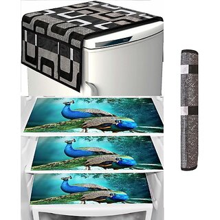 REVEXO Refrigerator Cover (Width: 98 cm, Multicolor)