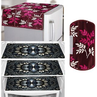 REVEXO Refrigerator Cover (Width: 98 cm, Multicolor)