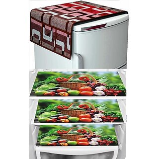 REVEXO Refrigerator Cover (Width: 20 cm, Multicolor)