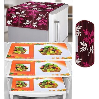 REVEXO Refrigerator Cover (Width: 98 cm, Multicolor)