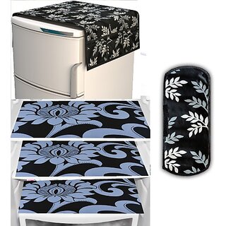 REVEXO Refrigerator Cover (Width: 98 cm, Multicolor)