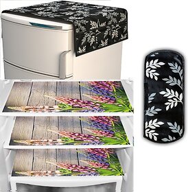 REVEXO Refrigerator Cover (Width: 98 cm, Multicolor)