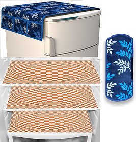 REVEXO Refrigerator Cover (Width: 98 cm, Multicolor)