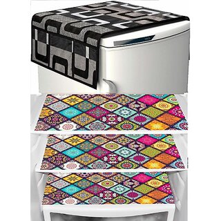 REVEXO Refrigerator Cover (Width: 20 cm, Multicolor)