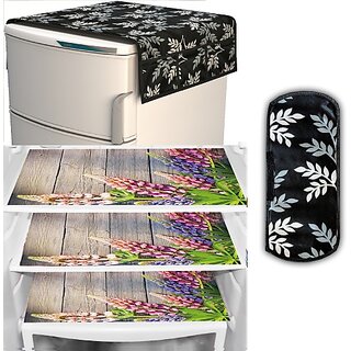 REVEXO Refrigerator Cover (Width: 98 cm, Multicolor)