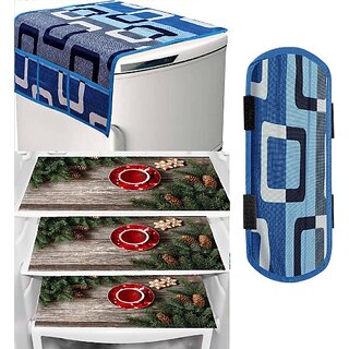 REVEXO Refrigerator Cover (Width: 98 cm, Multicolor)