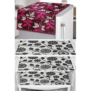 REVEXO Refrigerator Cover (Width: 20 cm, Multicolor)