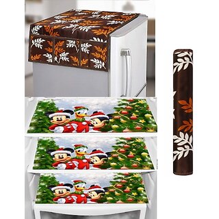 REVEXO Refrigerator Cover (Width: 98 cm, Multicolor)