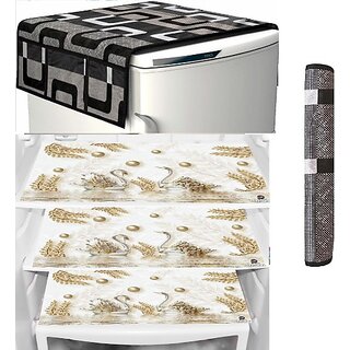 REVEXO Refrigerator Cover (Width: 98 cm, Multicolor)