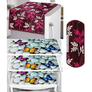 REVEXO Refrigerator Cover (Width: 98 cm, Multicolor)