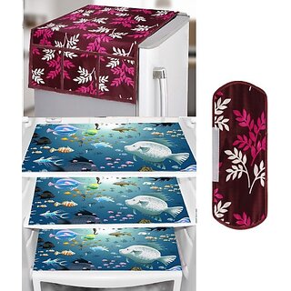 REVEXO Refrigerator Cover (Width: 98 cm, Multicolor)