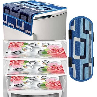 REVEXO Refrigerator Cover (Width: 98 cm, Multicolor)