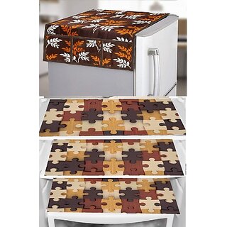 REVEXO Refrigerator Cover (Width: 20 cm, Multicolor)