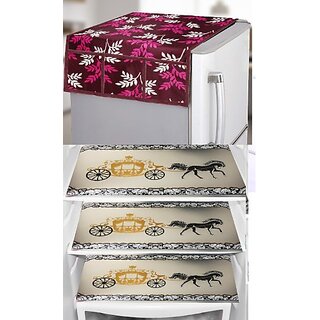 REVEXO Refrigerator Cover (Width: 20 cm, Multicolor)