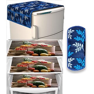 REVEXO Refrigerator Cover (Width: 98 cm, Multicolor)