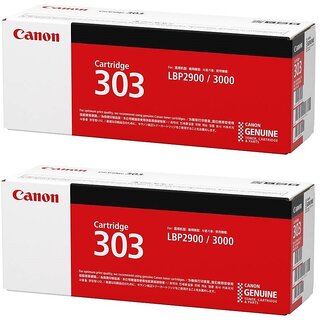 Canon 303 Black Toner Cartridge Pack OF 2