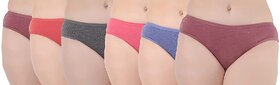 LOVING CARE Pack of 6 panty Women Bikini Multicolor Panty(BRZ0024)