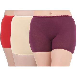 Loving Care Women Boy Short Panties(Pack of 3 Multi Color)
