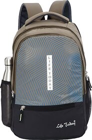 Life Today Large 35 L Backpack School Bags Backpacks for Boys Girls Stylish Men and Women College Office (Grey)