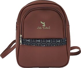 Small 5 L Backpack Fancy Mini Backpack College and school Girls Waterproof Daypack (Tan, 5 L)