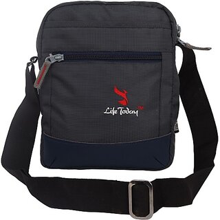 Life Today Grey Men & Women Sling Bag - Medium
