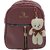 Small Backpack Girls Stylish Bag Vegan Leather Bags 3 L Backpack (Maroon)