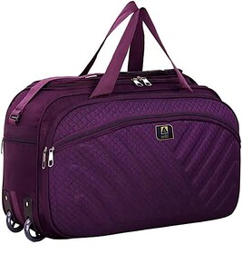 Avila 60 L Strolley Duffel Bag - 60 L 20 INCH Luggage Bag    Travel Bag For Men    Women Duffle Luggage Trolly Bags - Maroon - Large Capacity