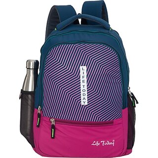 Life Today Large 35 L Backpack School Bags Backpacks for Boys Girls Stylish Men and Women College Office (Red)