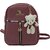 Backpack Fashion Vegan Leather Small Daypacks Purse for Girls and Women Waterproof Daypack (Purple, 3 L)