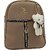 Backpack Fashion Vegan Leather Small Daypacks Purse for Girls and Women Waterproof Daypack (Cream, 3 L)