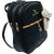 Small Backpack Girls Stylish Bag Vegan Leather Bags 3 L Backpack (Black)