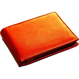 EAGLEBUZZ Men Casual Tan Genuine Leather Wallet (12 Card Slots)