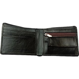 EAGLEBUZZ Men Formal Black Artificial Leather Wallet - Mini (5 Card Slots)