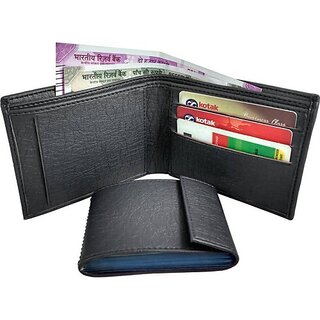 EAGLEBUZZ Boys Black Artificial Leather Wallet - Regular Size (4 Card Slots)