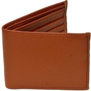 EAGLEBUZZ Men Tan Artificial Leather Wallet - Regular Size (3 Card Slots)
