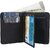 EAGLEBUZZ Men  and  Women Casual Black Genuine Leather Wallet - Regular Size (7 Card Slots)