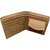 EAGLEBUZZ Men Khaki Genuine Leather Wallet - Regular Size (3 Card Slots)