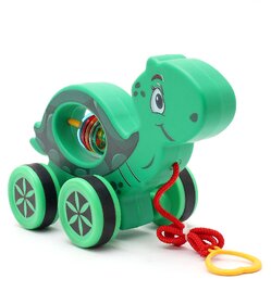 Virgo Toys Pull Along Buddy Turtle - Green, For Kids Encourages Walking  For Age 18 Month  Above