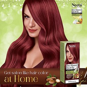 Neeta Professional Fashion Color Kit Permanent Hair Color Burgundy 3.16 , Burgundy