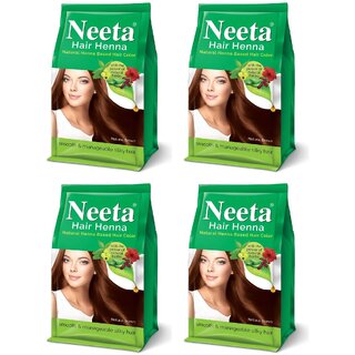 Neeta Natural Henna Based Hair Color 125 gm (Pack of 4) (1000 g)