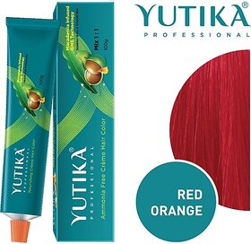 Yutika Professional Creme Hair Color , Red Orange