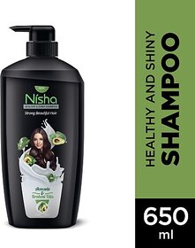 Nisha Healthy & Shiny Strong Beautiful Hair Shampoo, 650 ML Black (650)
