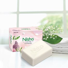 Nisha Luxury Soap Bar Lily of The Valley for Soft & Beautiful Skin 100g Each Pack of 6 (6 x 16.67 g)