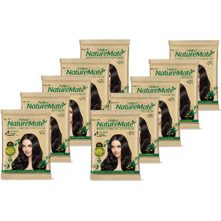 Nisha Naturemate Natural Henna Based Hair Color Each Sachet 10gm (Pack of 10) (100 g)