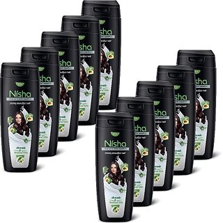 Nisha Shampoo for Healthy Hair Nutritive solution for Women & Men Avocado (Pack OF 10) (1800 ml)