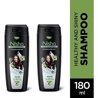 Nisha Avacado & Brahmi Oils Shampoo For Strong Beautiful Hair, 180 ML - Pack Of 2 (360 ml)