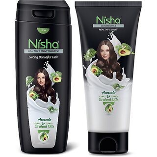 Nisha Shampoo (180 ml ) & Conditioner (180 ml) Combo for Smooth & Silky Hair Avocado (2 Items in the set)